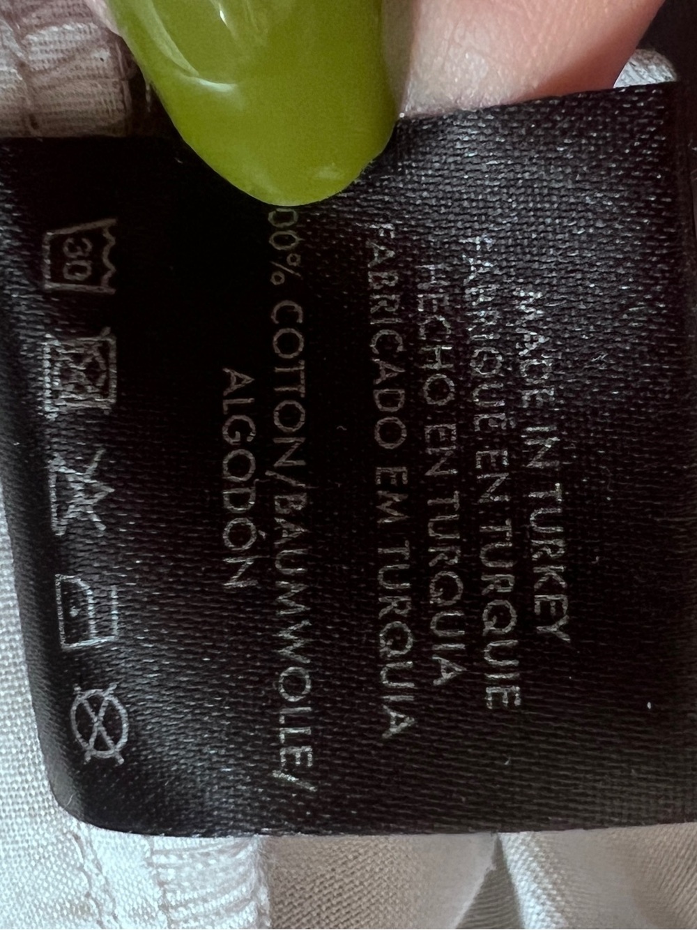 Men's Off White Graphic Chinos with Bird Motif - Picture 5 of 7